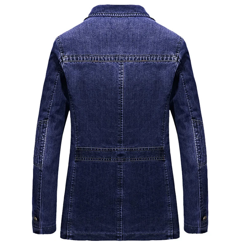 Military Mens Suit Jeans Jackets Plus XXXXL Single Breasted Spring Cowboy Streetwear Male's Denim Outwear Clothing | Мужская одежда