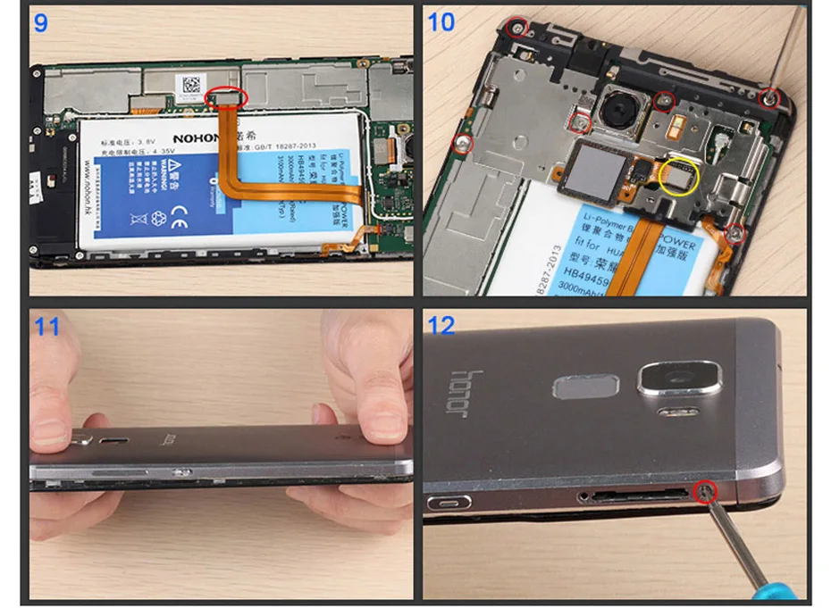 NOHON Батарея для huawei Honor 7 8lite Honor 9 Lite 6 HB494590EBC HB366481ECW HB386280ECW P9 P10 4X 7i Замена Bateria инструменты