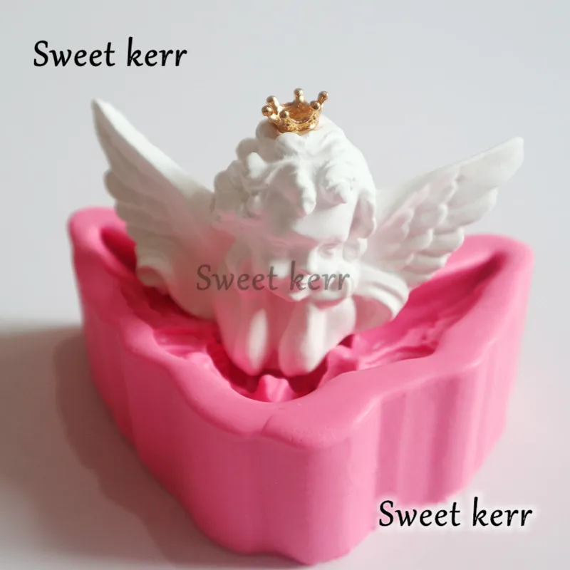 Силиконовый Ангел с крылом штукатурка плесень силиконовая форма для мыла