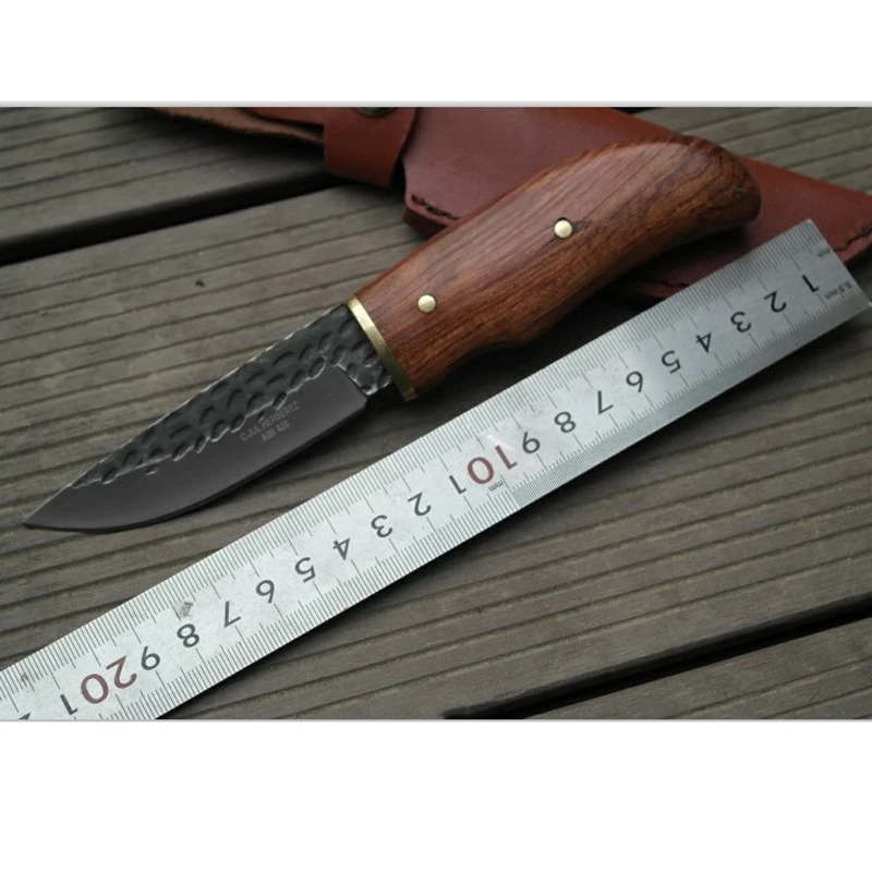 Высокая жесткость Охотничьи Ножи ручной работы из высокоуглеродистой стали узор