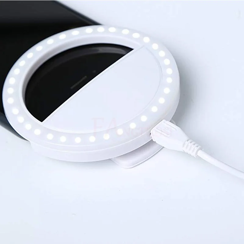 Светодиодный кольцевой светильник для селфи с зарядкой от USB для iPhone, дополнительный светильник ing Night Darkness Selfie Enhancing для телефона, заполняющий светильник