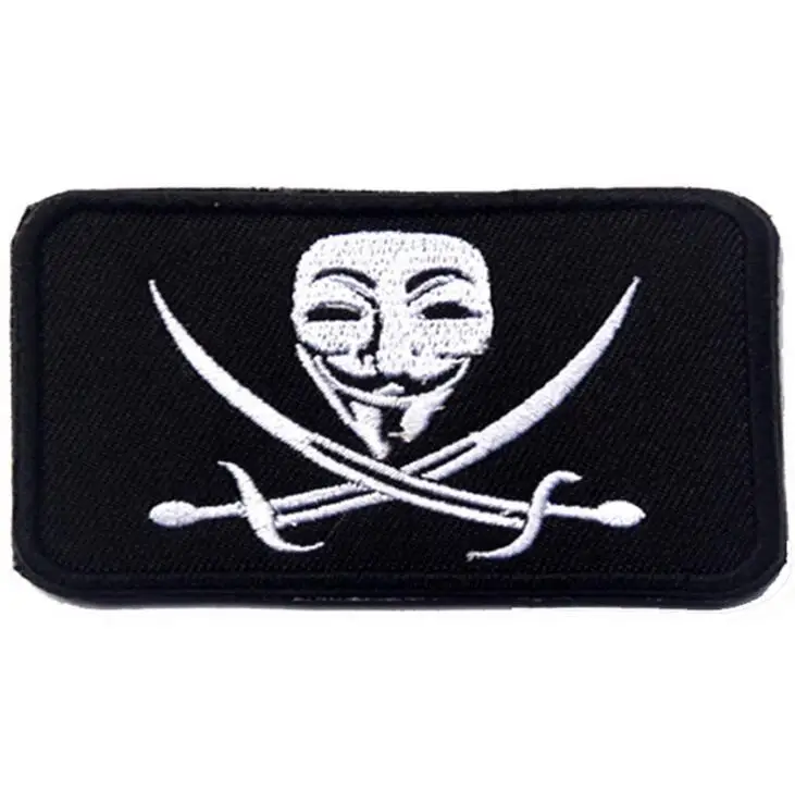 embroidery-A Вышивка/значок ПВХ V вендетта/брэнда маска Вышивка армейская Униформа ручной сшить Тактический кронштейн аксессуары для улицы - Цвет: embroidery-A