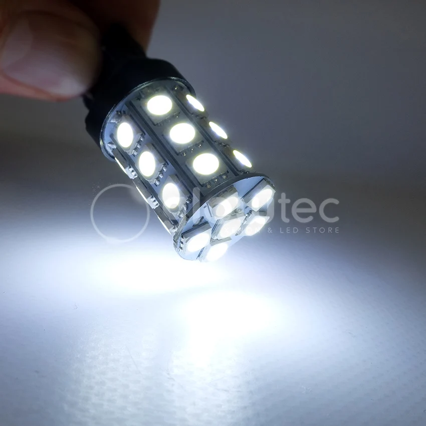 Оптовая продажа 10 шт. белые светодиодные стоп сигналы T20 27SMD 5050 лампы заднего