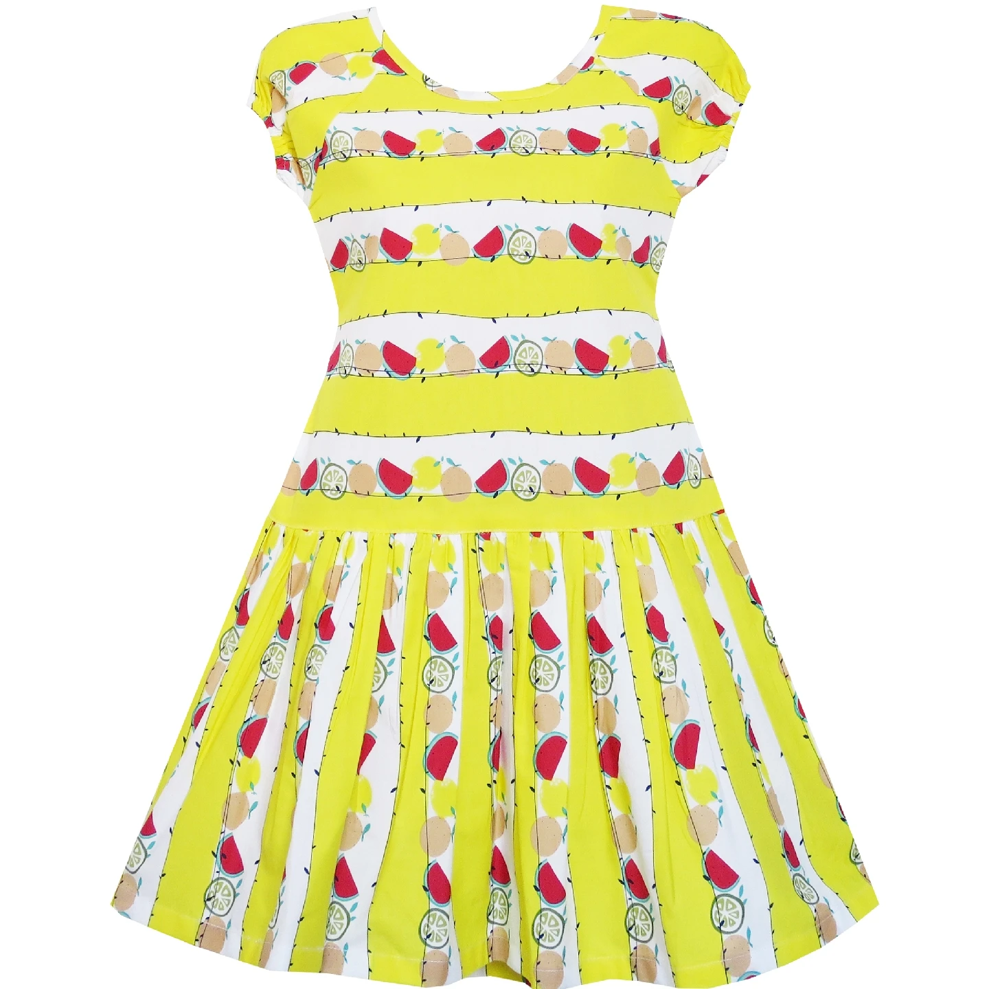 Girls Dress Fox Squirrel Bird Mushroom Striped Cotton 2020 Summer Princess Wedding Party Dresses Girl Clothes Pageant Sundress | Детская