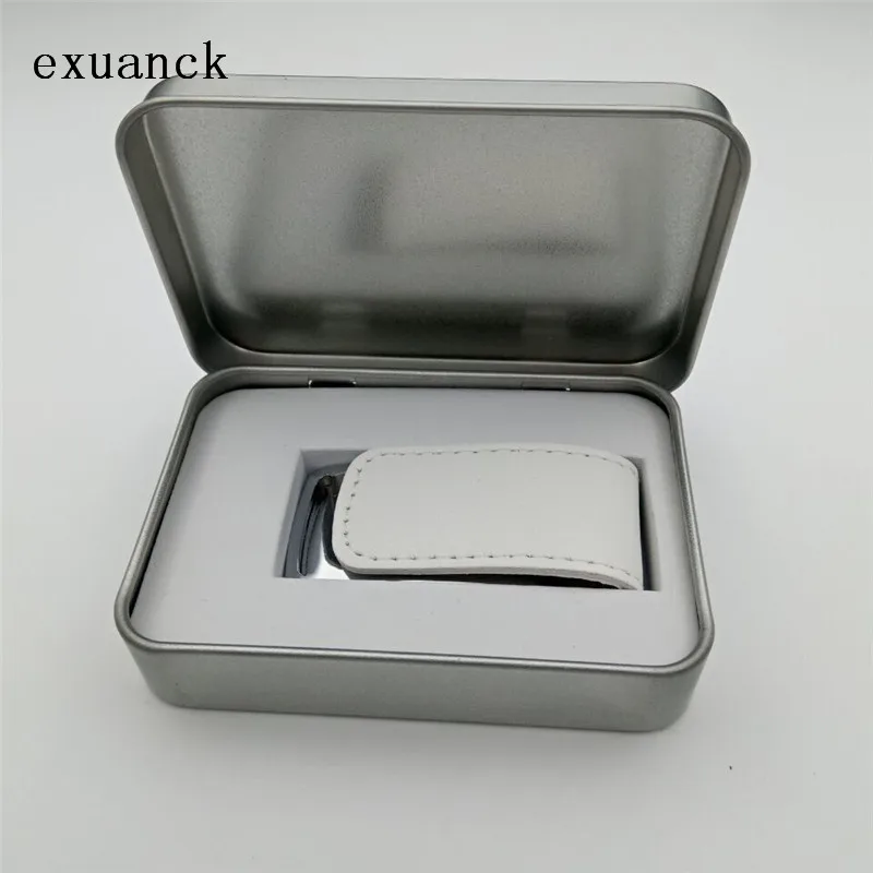 Exuanck Пользовательские Фотографии художественная Кожа USB 2,0 4 ГБ 8 ГБ 16 ГБ 32 ГБ и металлическая коробка памяти флэш-накопитель(более 50 шт. бесплатный логотип