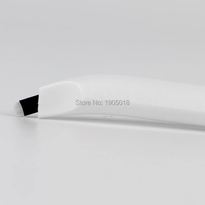 Новое поступление 50 одноразовые ручки для микроблейдинга бровей с лезвиями 12/14/17