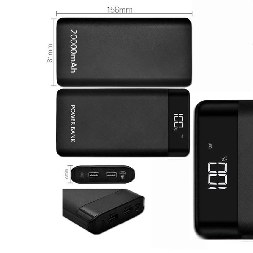(Без аккумулятора) чехол для внешнего аккумулятора сделай сам два USB порта
