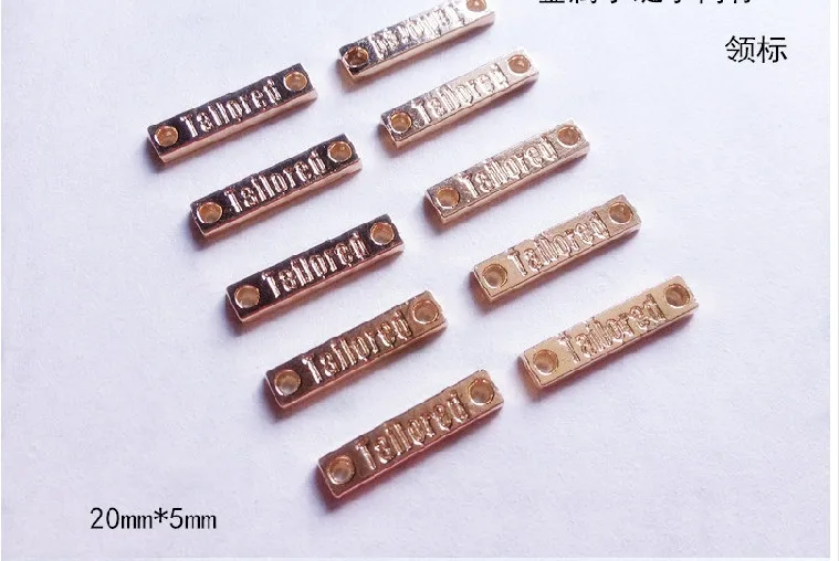 2015 Акция! Металлические этикетки с индивидуальным логотипом бирки 1000 шт./лот