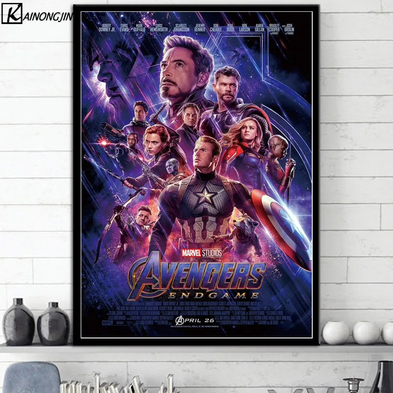Горячие постеры и принты Marvel кинематографическая Вселенная коллаж Мстители художественный плакат marvel End игра Настенная картина холст живопись - Цвет: 011