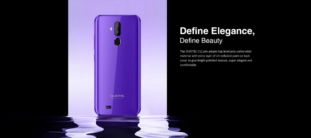 Oukitel C12 Pro 4G 6,1" 19:9 Android 8,1 Face ID 2 Гб ОЗУ 16 Гб ПЗУ 3300 мАч мобильный телефон MT6739 четырехъядерный смартфон с отпечатком пальца