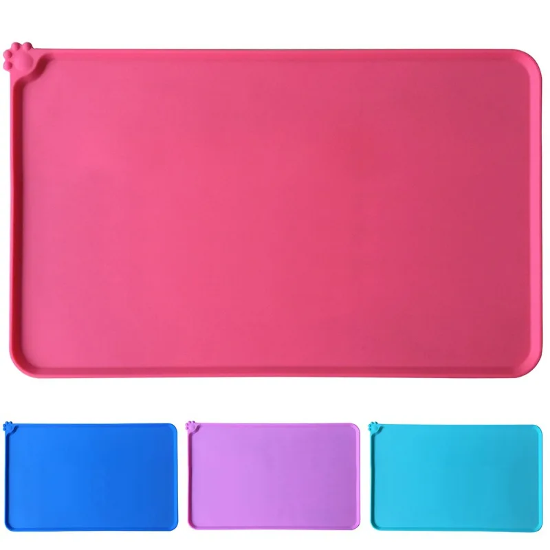 Водонепроницаемый нескользящий коврик для кормления питомцев силиконовый корма