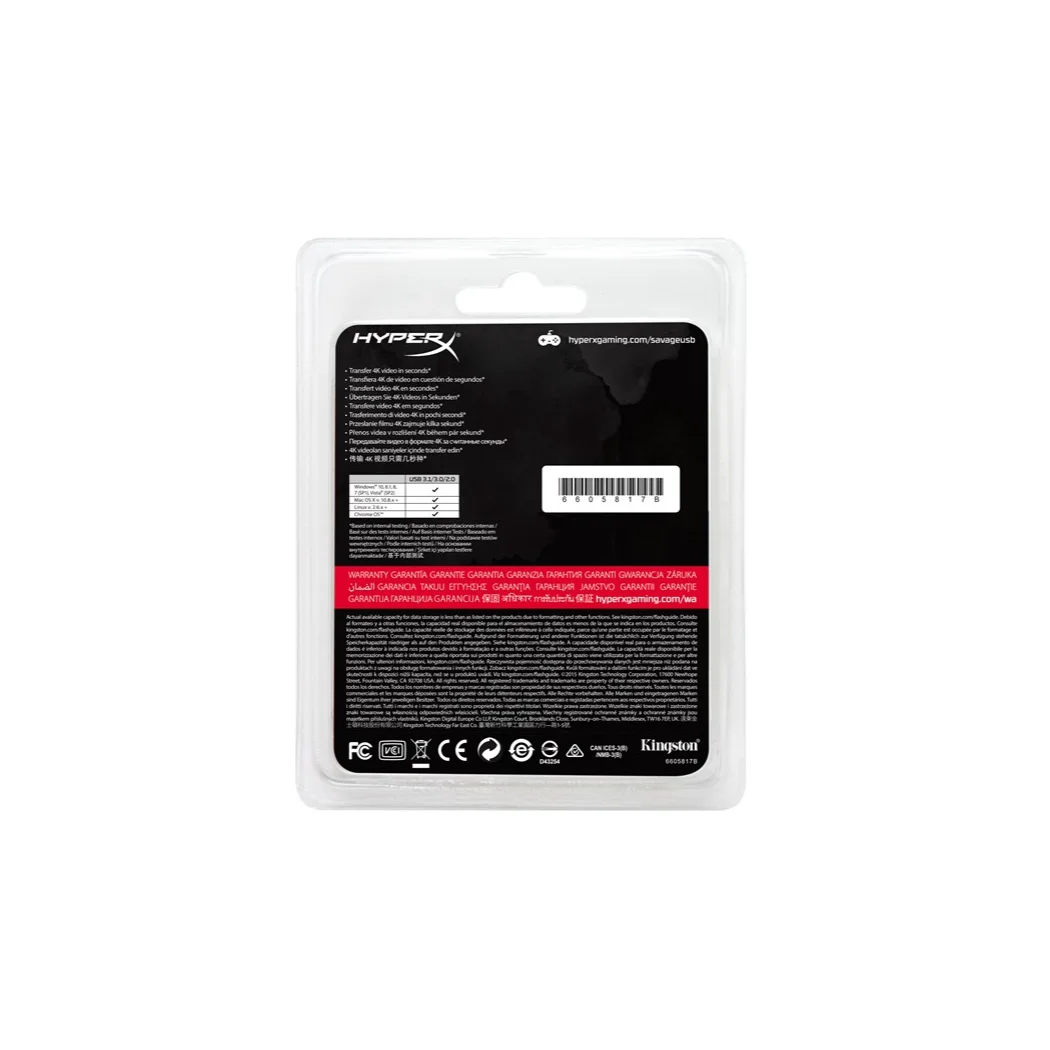 HyperX 64 GB 3 0 (3 1 Gen 1) usb type-A Разъем 350 МБ/с./с крышка Черный Красный | Компьютеры и офис