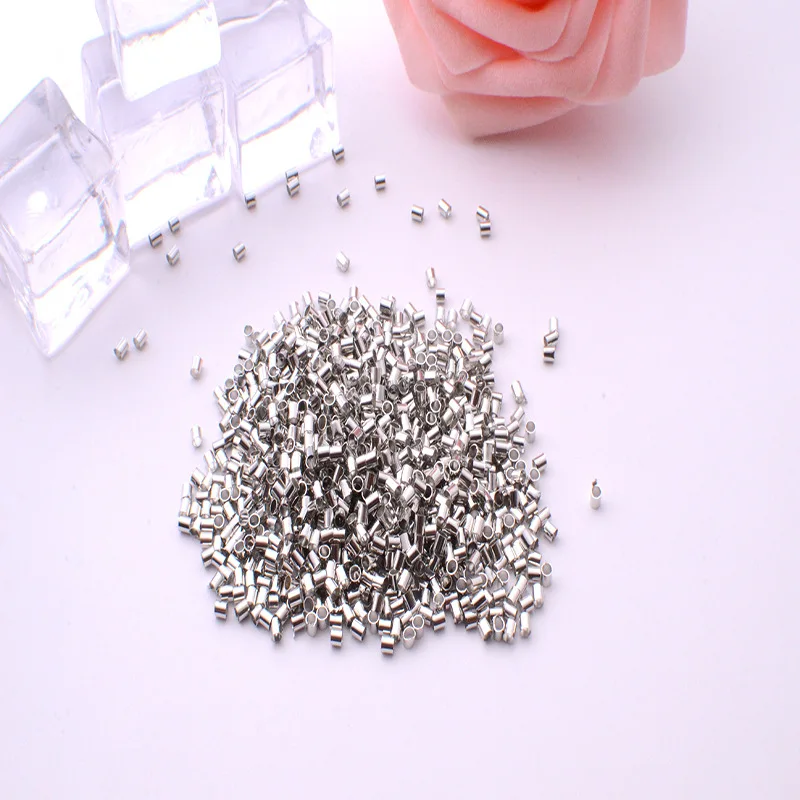 200 шт./лот 1 5 мм 2 медный разделитель Rondelle бусины золотого и серебряного родиевого