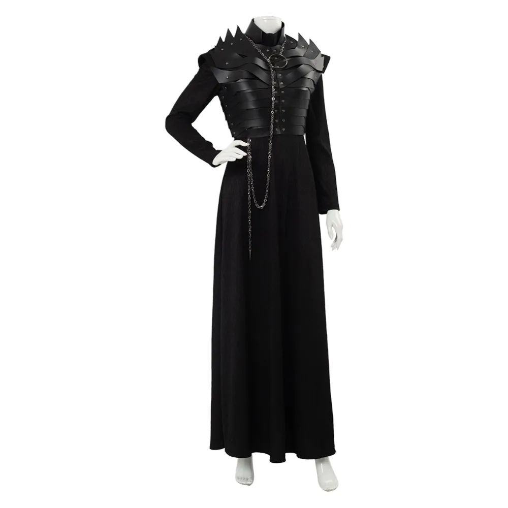 Game of Thrones Season 8 Cosplay Sansa Stark Cosplay Costume Dress Leather Armor Outfit Halloween Costumes
