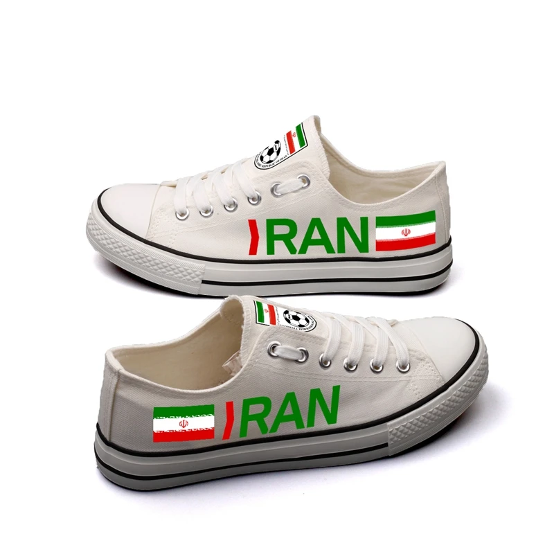 Custom Design Iranian Adult Casual Flat Canvas Shoes Iran Flag Printing Low Top White Walking Tenis Espadrilles Zapatos | Обувь
