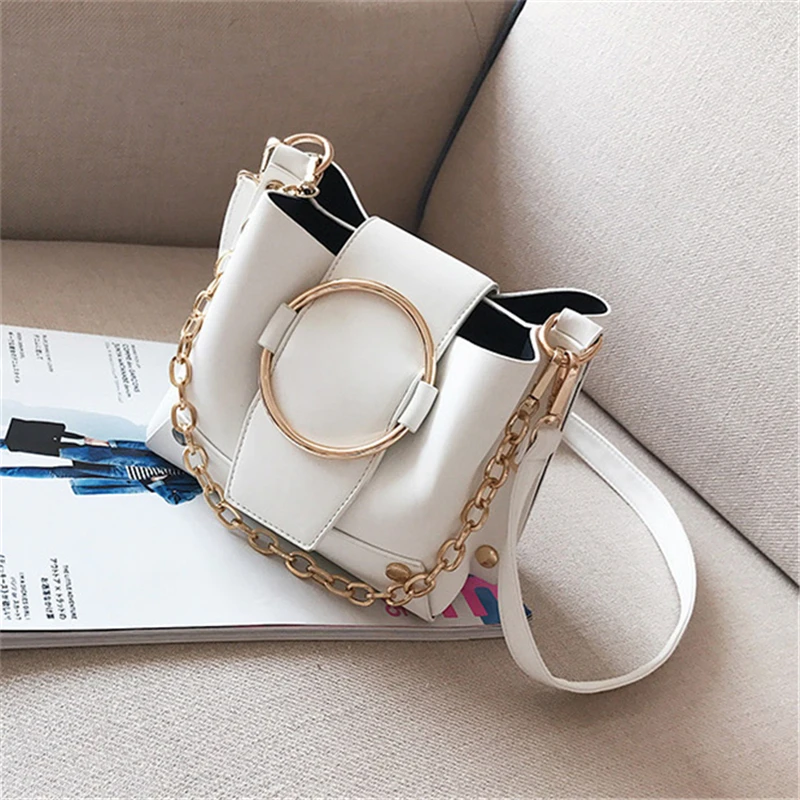 21 Клубная брендовая винтажная женская сумка с металлическим кольцом и цепочками