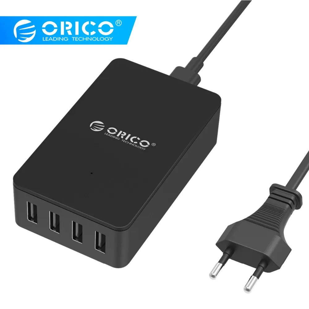 ORICO USB зарядное устройство 5V2. 4A 4 порта USB быстрое зарядное устройство адаптер портативное Сетевое зарядное устройство для телефона