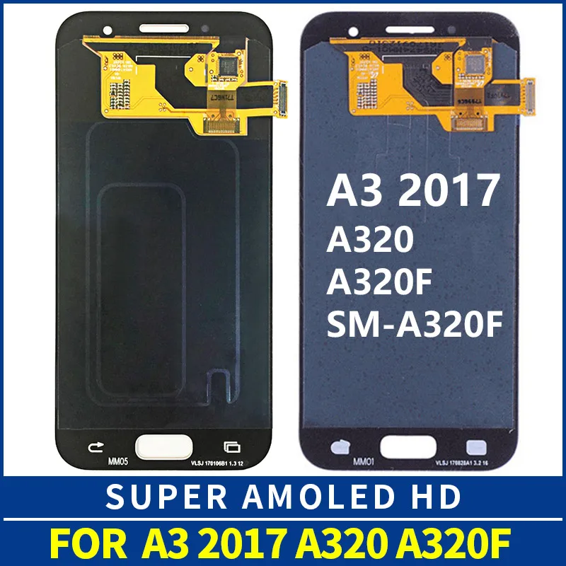 Оригинальный AMOLED для Samsung Galaxy A3 2017 a320 A320M A320F ЖК дисплей кодирующий