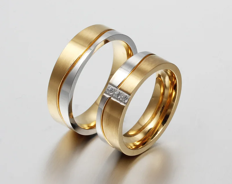 Оригинальные обручальные кольца из белого золота парные