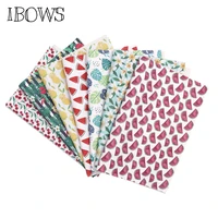 ibows 2230cm snythetic leather watermelon plants printed faux pu leather fabric for diy hair bows clips bags accessories fabric