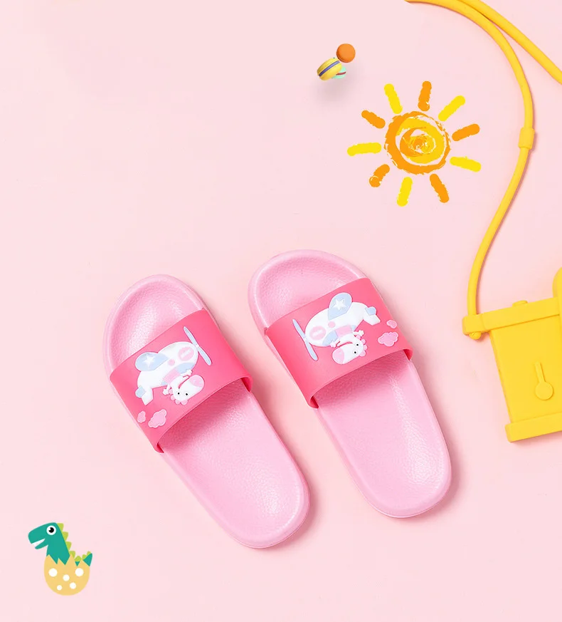 New Kids Pvc Slippers Home Sandal Shoes Candy Boat Child Slippers Indoor Shoe Boys Girls Antiskid Bathroom Slippers