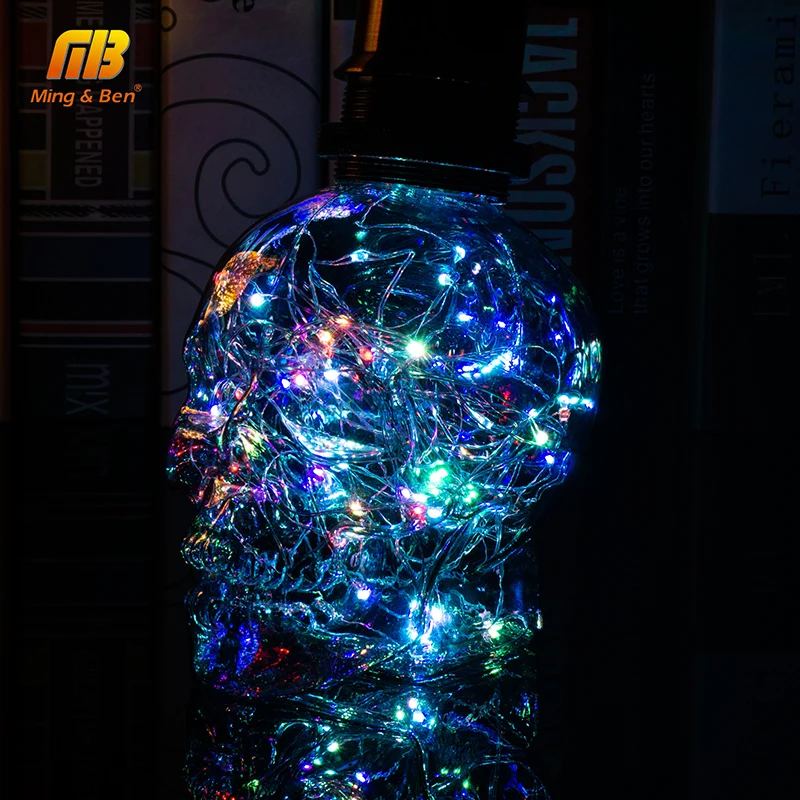 Светодиодный светильник из медного шелка RGB светодиодный с черепами 110 В 220 перем.