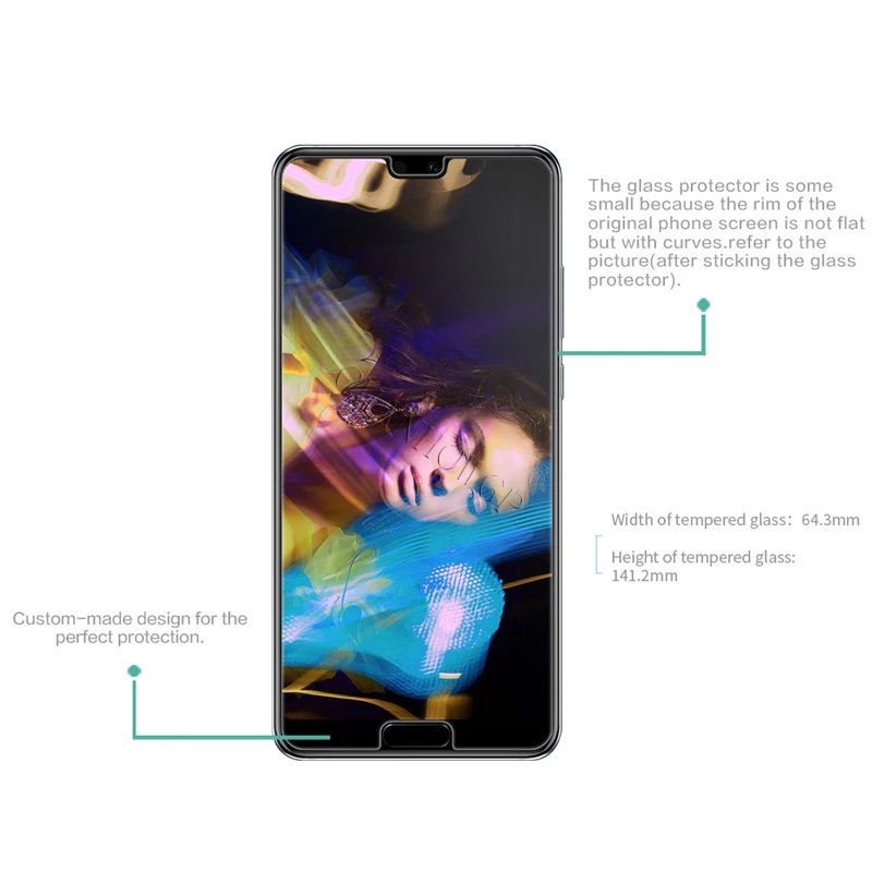 Закаленное стекло для Huawei P20 Lite Nova 3E HD Взрывозащищенная Защита экрана Pro Чехол