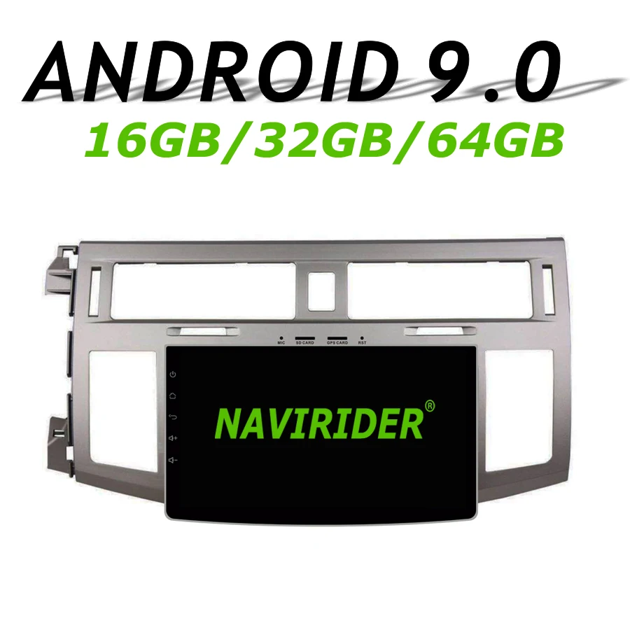 Navirider gps навигация для Toyota Avalon 2008-2010 сенсорный экран автомобиля android 9,0 8 core 64 Гб rom радио-проигрыватель вluetooth стерео