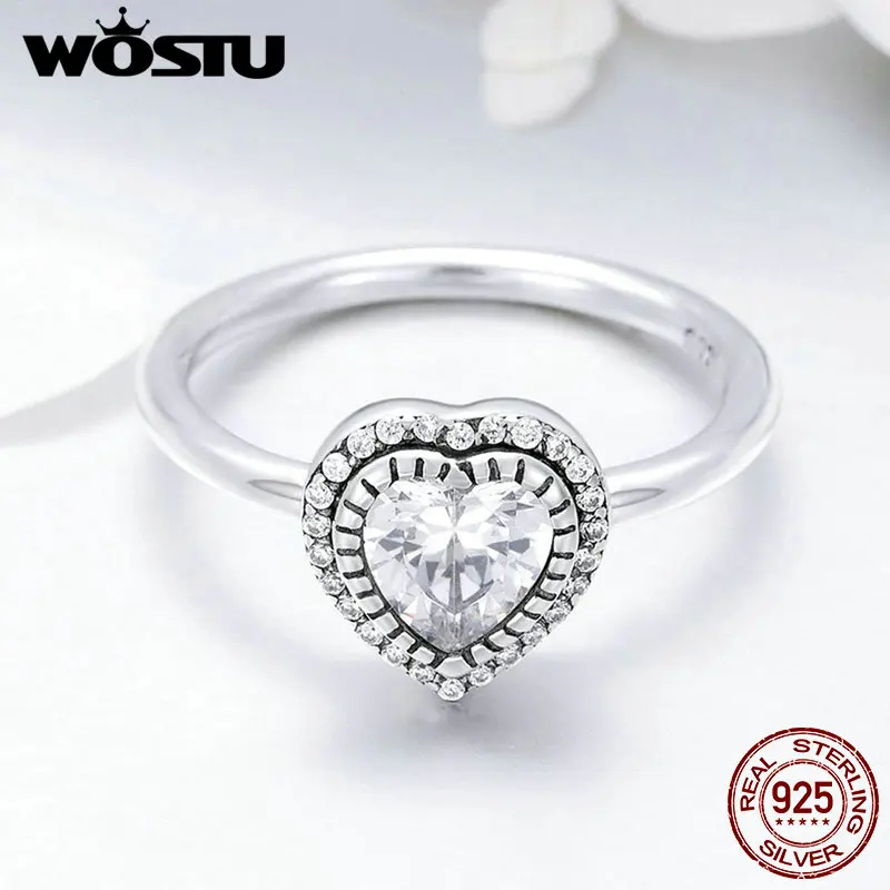 WOSTU 2020 новинка 100% Стерлинговое Серебро 925 пробы ослепительное прозрачное