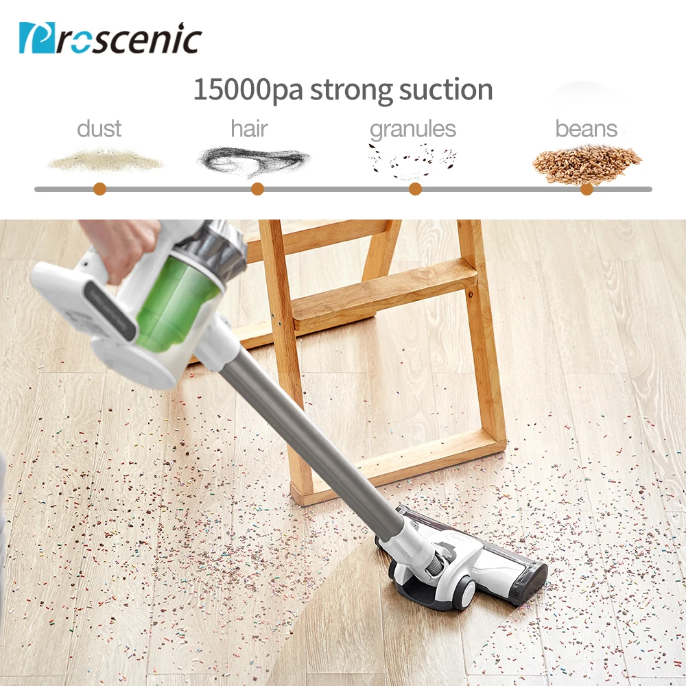 Proscenic P9 2 в 1 пылесос 15000Pa мощность всасывания 2600Ma литий-ионный аккумулятор с NIDEC Мотором для шерсти домашних животных ковер твердый пол