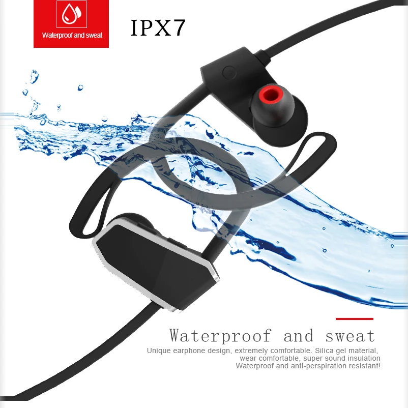 Pinwei Sport Bluetooth Earphone With HD Mic Stereo IPX7 Waterproof Wireless Earphones Headphones Headset | Электроника
