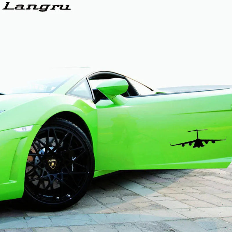 Langru 2017 строительный самолет передний вид Автомобильная оконная наклейка