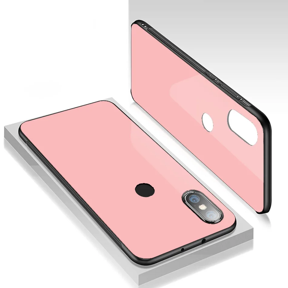 Pink Олаф чехол из закаленного стекла для телефона для Xiao mi Red mi 5 Plus Red mi Note 5 6 Pro 7 Жесткий стеклянный чехол для Xiaomi mi 9 Se mi 8 mi 6 Чехол - Цвет: Pink