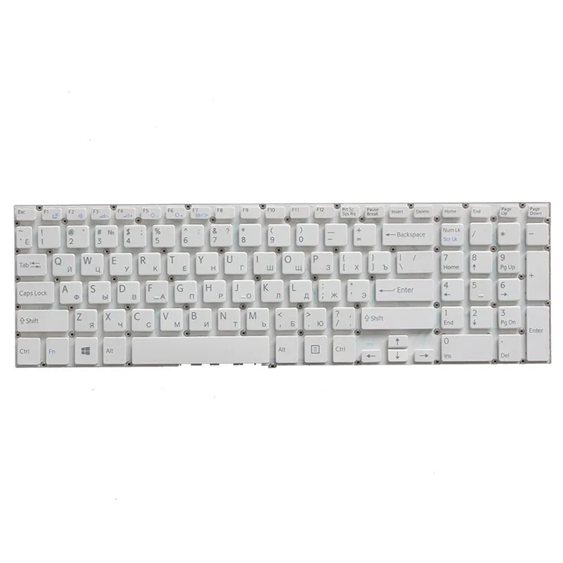 Новая русская клавиатура для ноутбука Sony VAIO SVF152A29M 149239831 белый/черный/серебристый