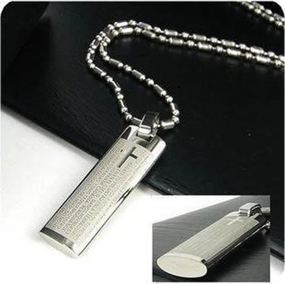 Мужское ожерелье с подвеской из титанового Креста | Украшения и аксессуары