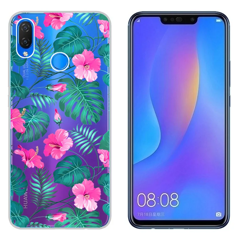 For Huawei P Smart Plus Case 6.3 Inch Colorful Cartoon Printing Phone Back Cover Fundas Smart+ INE-LX1 |