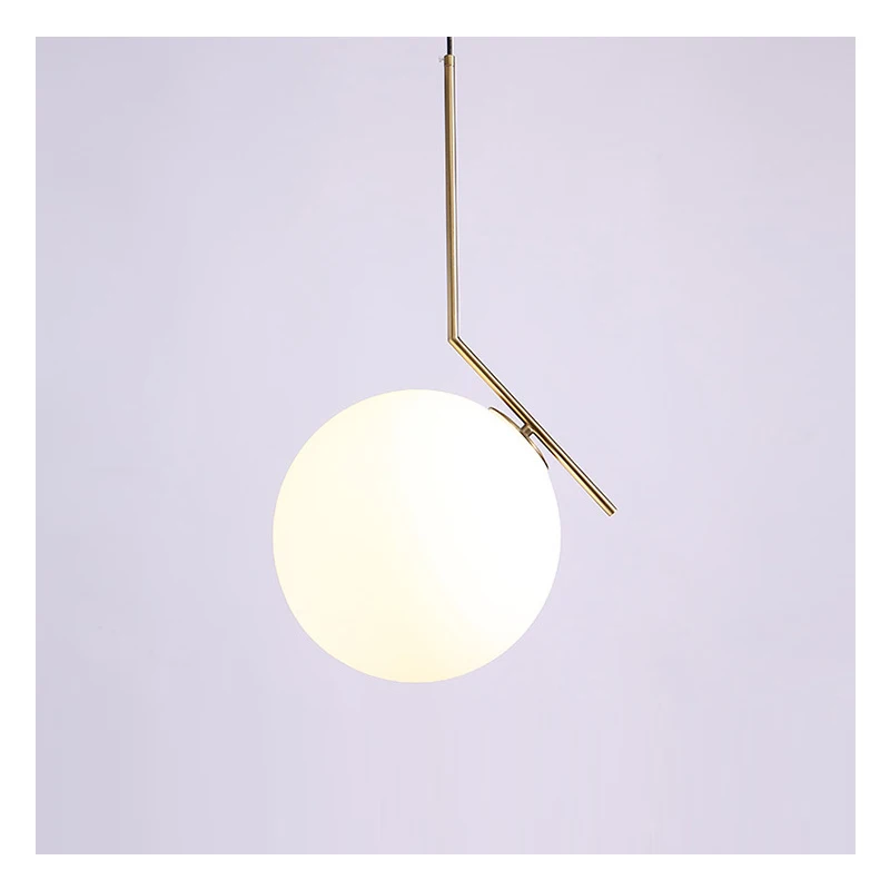 Современный скандинавский дизайнерский стеклянный шар золотой белый подвесной