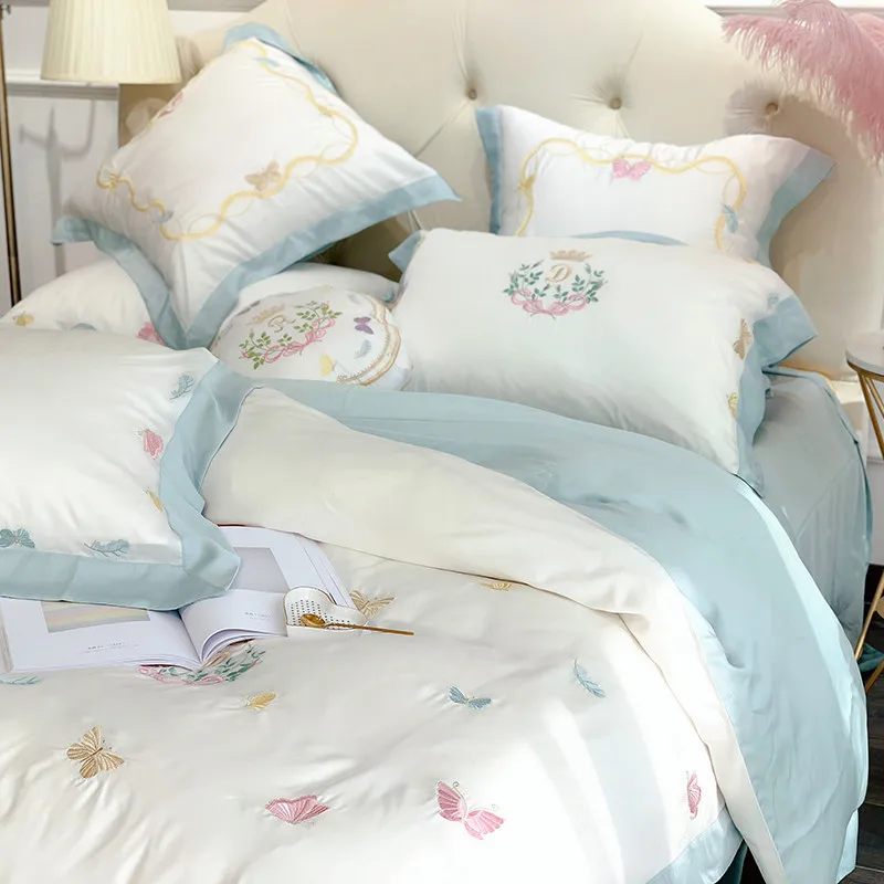 2019 новый продукт с отделкой &quotБабочка&quot 4 шт комплект постельных