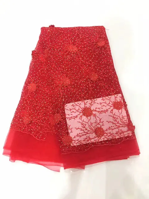 As11red с бриллиантами Африканский французский чистая Кружево Ткань. Высокое