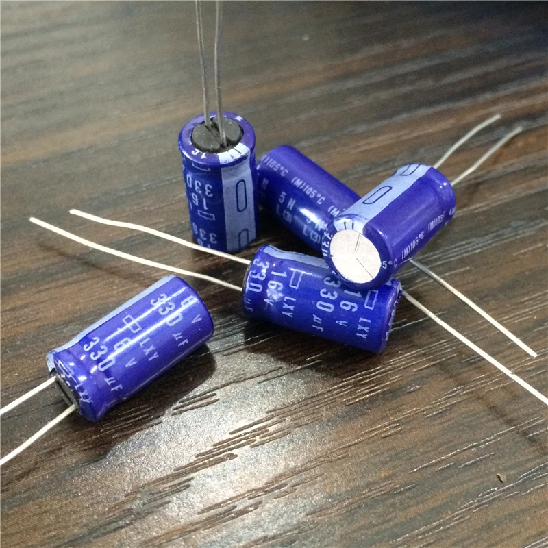 

10pcs 330uF 16V NIPPON NCC LXY Series 8x15mm Low Impedance Long Life 16V330uF Aluminum Electrolytic Capacitor