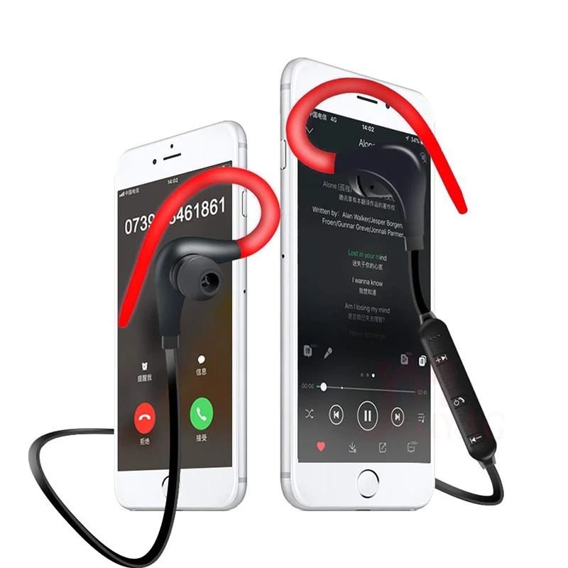 MEUYAG, беспроводные Bluetooth наушники, гарнитура, Спортивная гарнитура с микрофоном, мини, скрытые наушники, наушники для iPhone XR, samsung