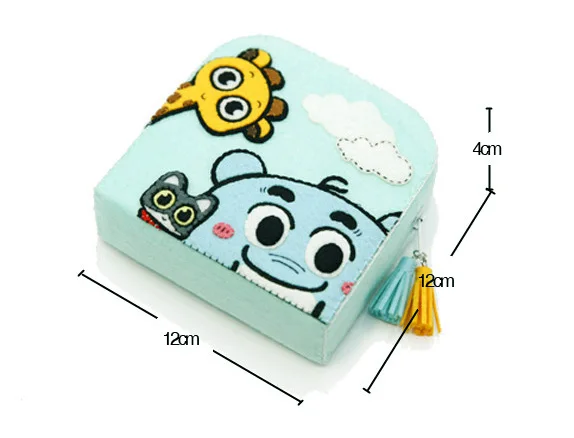 Фетровый Кошелек для монет сделай сам милый детский мультяшный кошелек кавайная