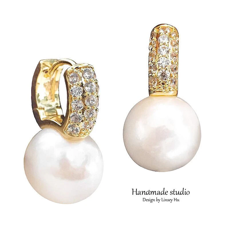 Женские Висячие серьги CCijiNG ручной работы из натурального жемчуга с микро воском