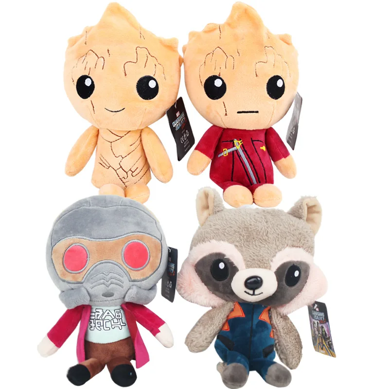 

Movie Guardians Galaxy 2 Lovely Plush Toys Dancing Tree Man Rocket Raccoon Soft Stuffed Plush Dolls Children Toy Figures Gifts