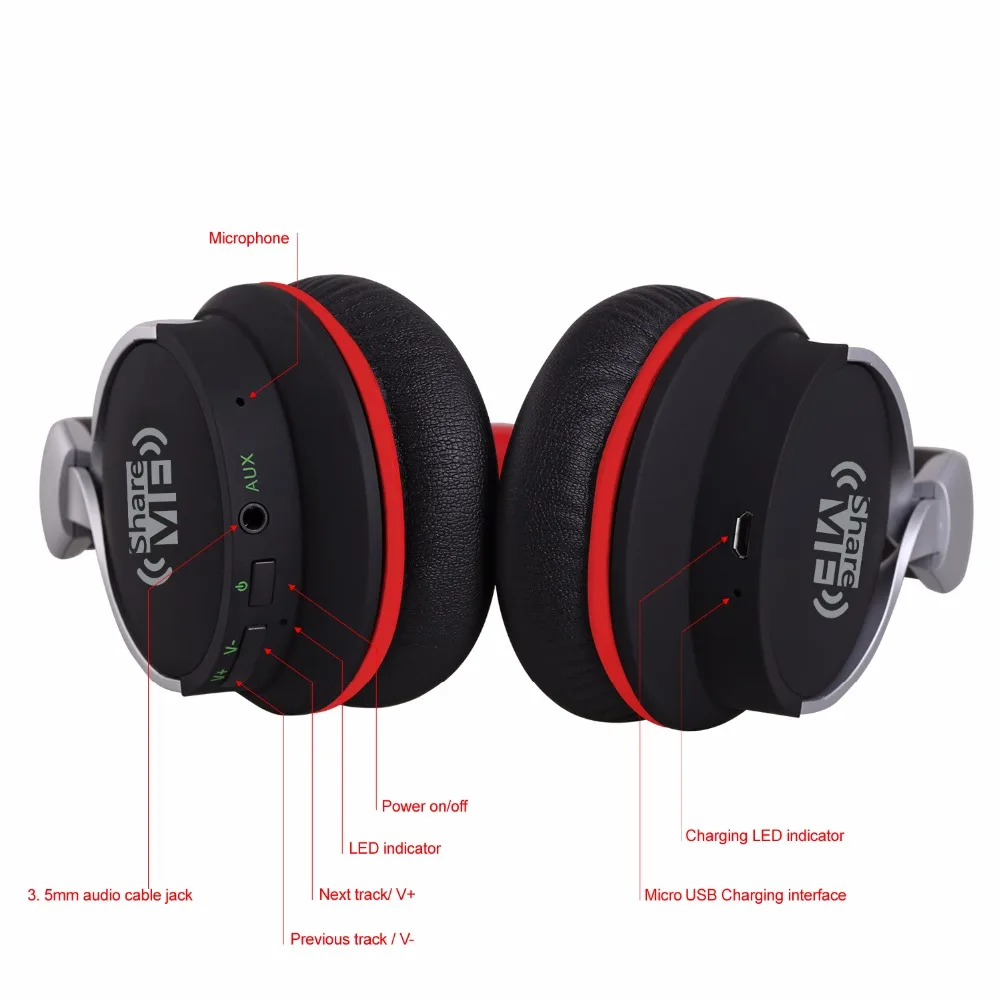 Ausdom AH861 над ухом ShareMe функция Bluetooth Беспроводные наушники с микрофоном для