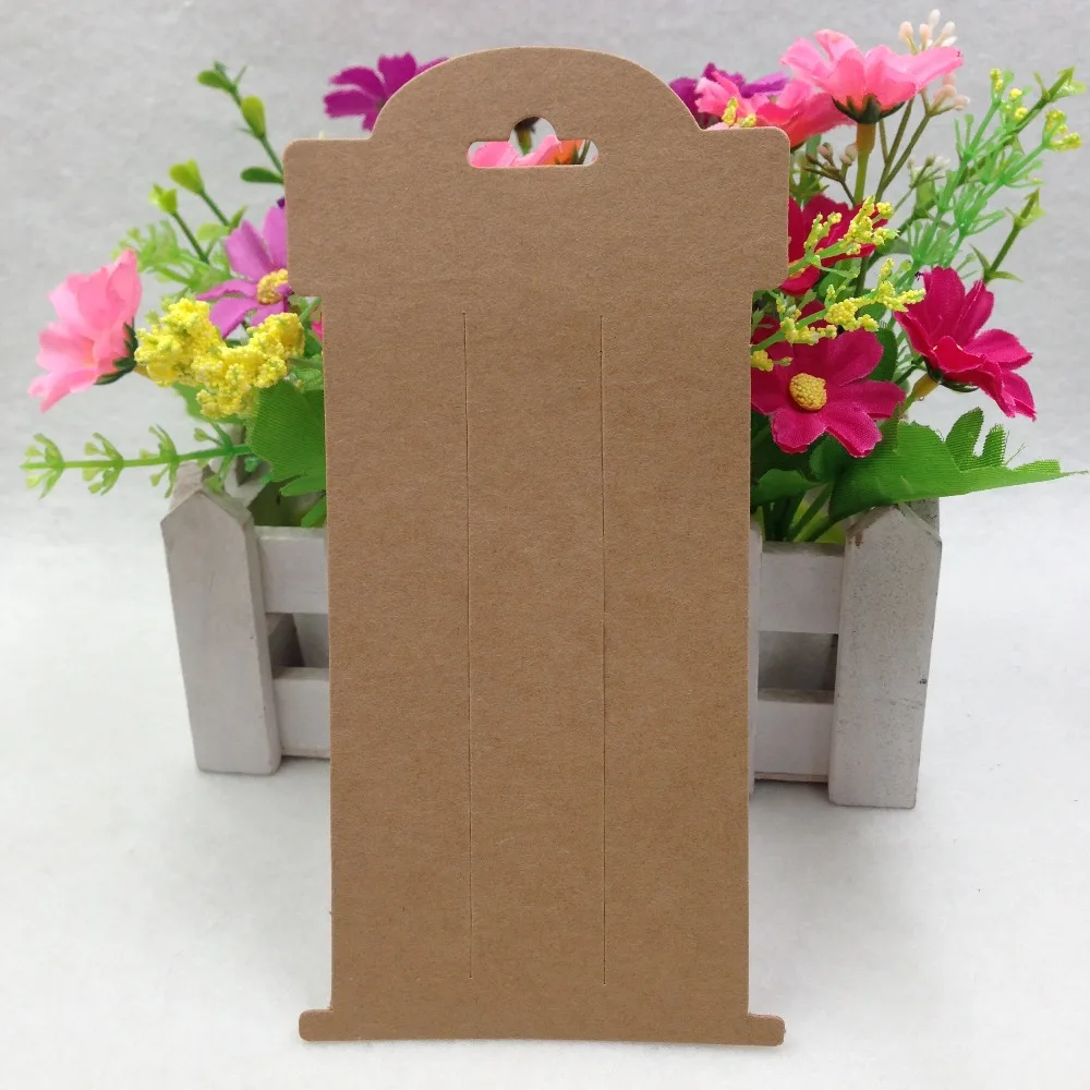 Заколки для волос из крафт бумаги 16 х8 см 200 шт.|display card|hair clip cardshairpin card |