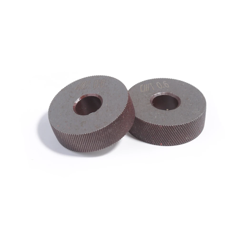 

2pcs Knurling Tool Silver Single Straight Wheel Linear Knurl Tool 0.6mm Pitch