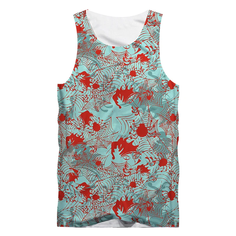 UJWI новый летний топ на бретелях с изображением паука красные пауки мужские 3D