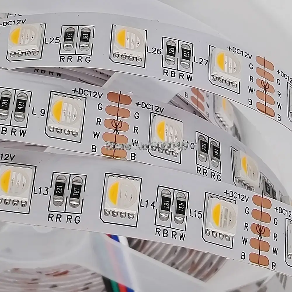 Светодиодная лента 4 в 1 5 м 12 В 24 постоянного тока SMD 5050 RGBW RGB белый теплый