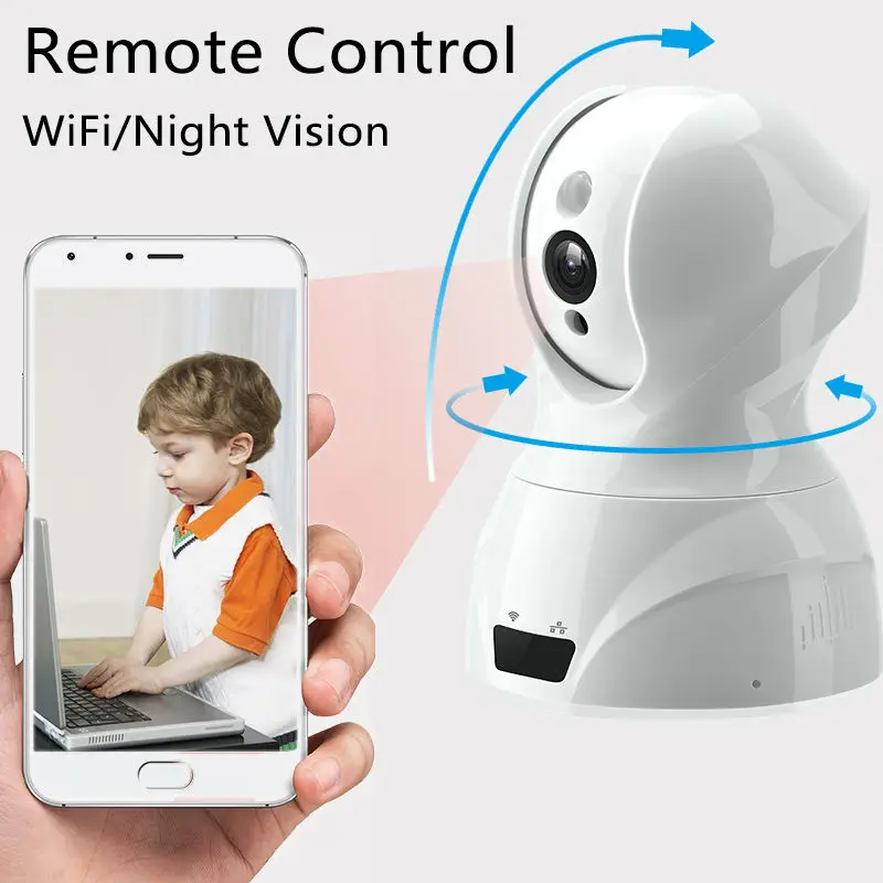 

Buy Fujikam Wifi Camera IP Pan Tilt Night Vision HD 720P Video Baby Monitor Remote Home Security with Two way Audio App. MIPC